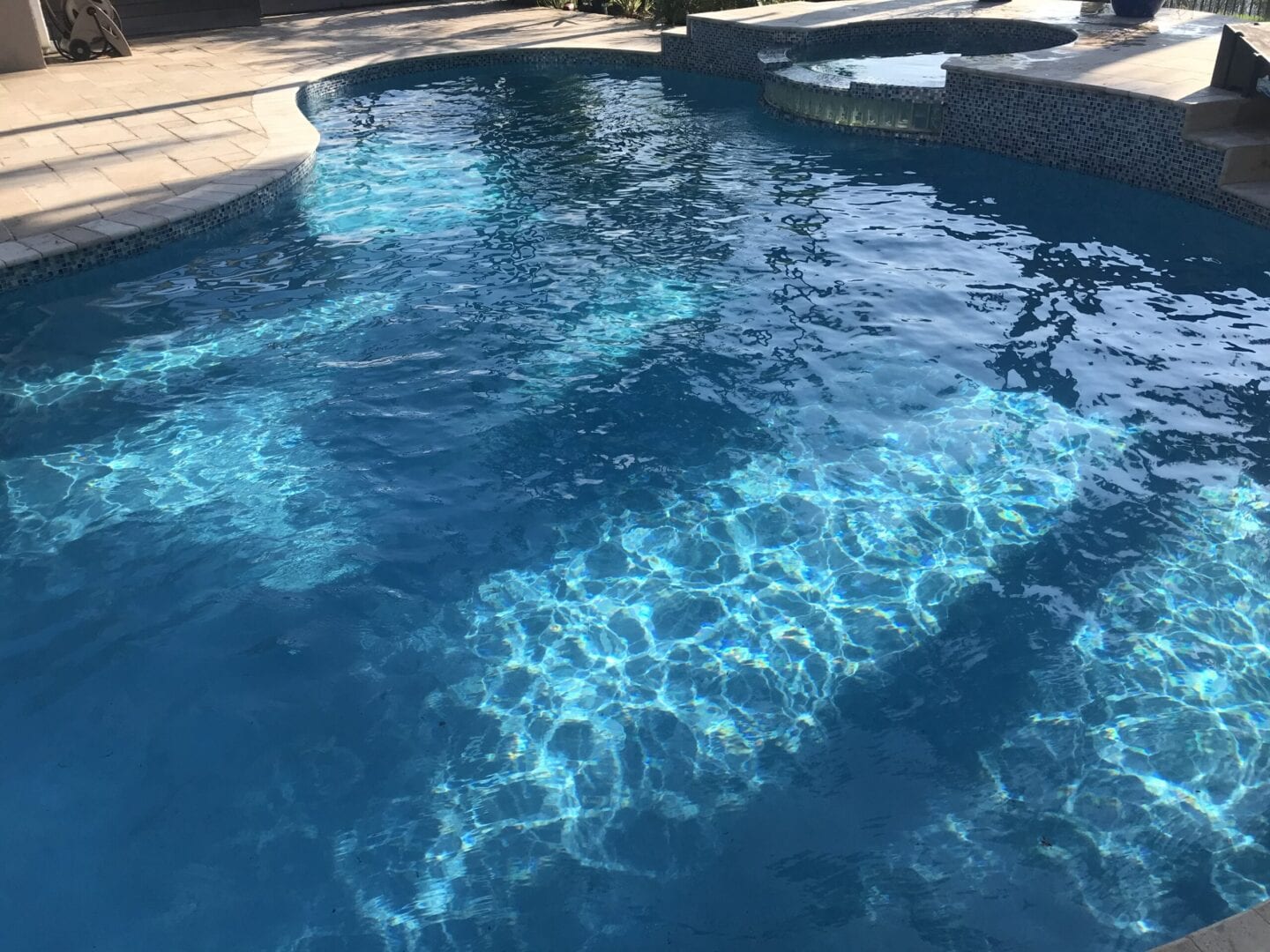 Water in a curvy pool
